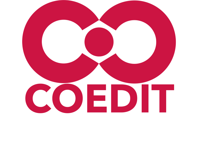 coedit logo text reddish page